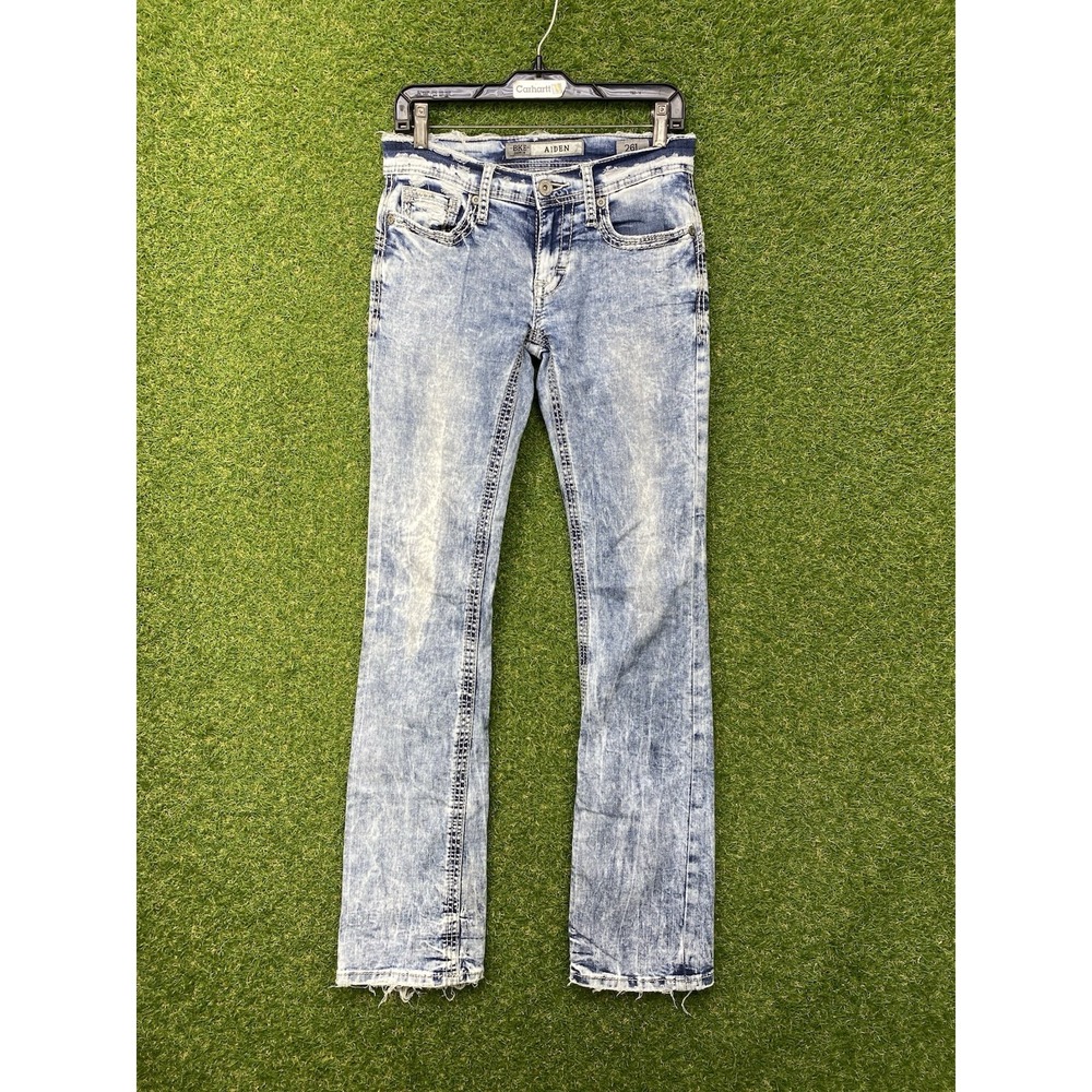 Buckle BKE Jeans Mens 26L Aiden Straight Leg Mid Rise Affliction Light Wash Y2K